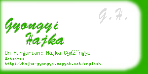 gyongyi hajka business card